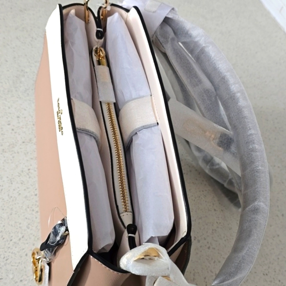 Kate Spade Madison Colorblock Saffiano Leather Satchel, Toasted Hazelnut - Picture 9 of 10